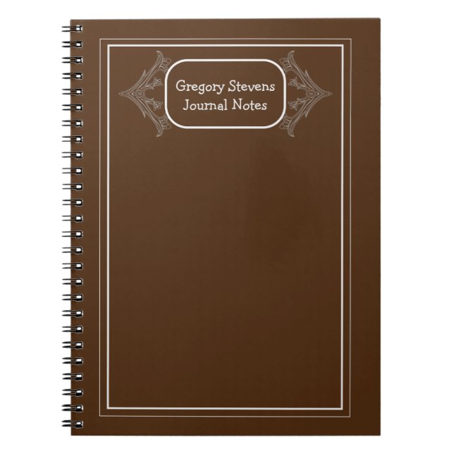 Silver Ornamental Gerahmt Notebook Notizblock (Vorderseite)