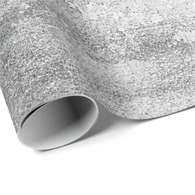 Silver Paint Industrial Cement Grau Graphit Geschenkpapier (Rolleneckpunkt)