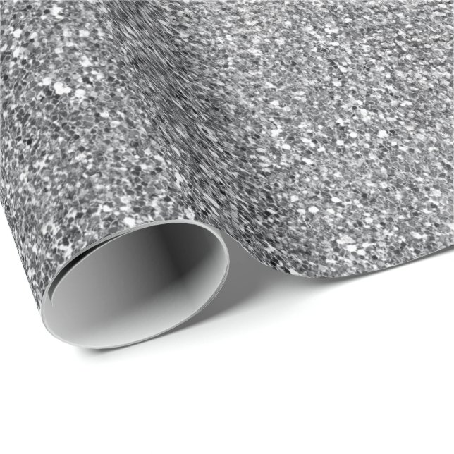 Silver Pard Glitzer Shiny Glass Vip Geschenkpapier (Rolleneckpunkt)