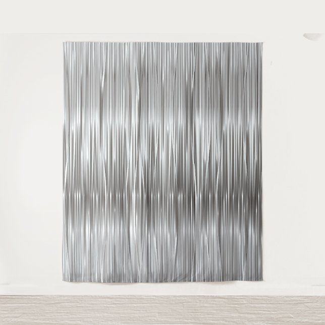 Silver Party Fotografy Imitate Tinsel Hintergrund Wandteppich (Vorderseite)