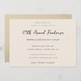 SILVER PEACH SKETCH STRIPED LINE CORPORATE EVENT EINLADUNG