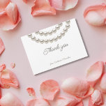 Silver Pearl Necklace Wedding Elegant Dankeskarte<br><div class="desc">Silver Pearl Necklace Hochzeit Elegant Danke Karte. Matching-Elemente verfügbar.</div>