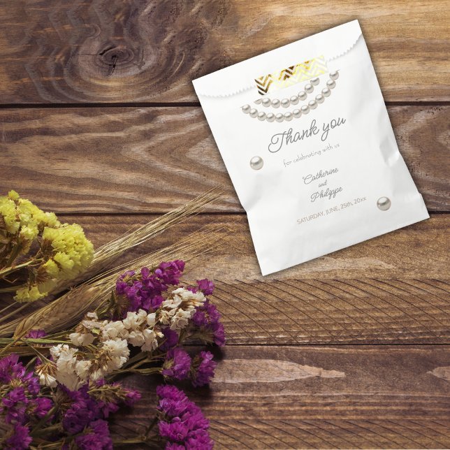 Silver Pearl Necklace Wedding Geschenktütchen (Von Creator hochgeladen)