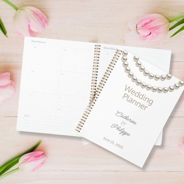 Silver Pearl Necklace Wedding Planer (Von Creator hochgeladen)