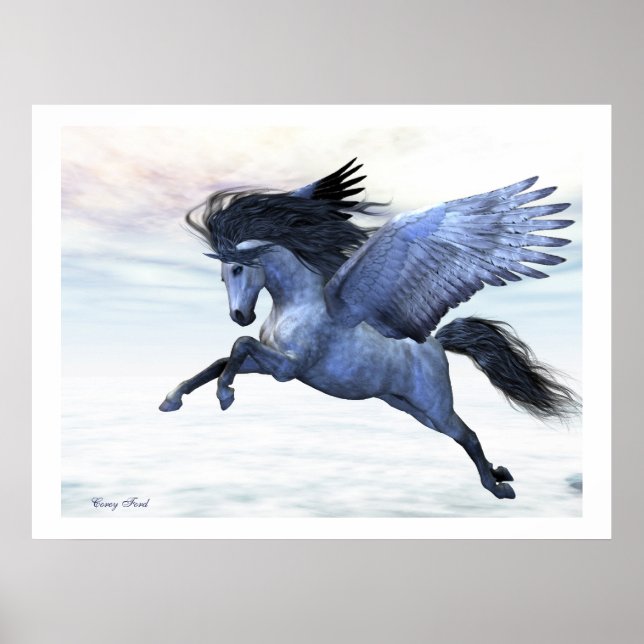 SILVER PEGASUS DRUCKEN POSTER (Vorne)