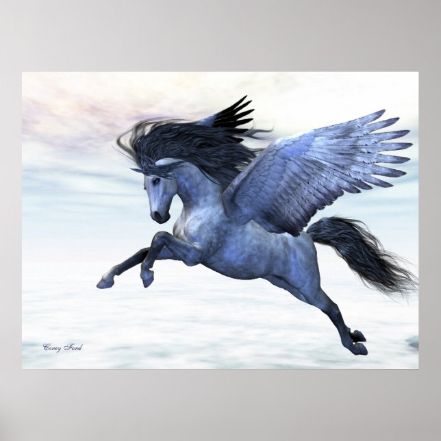 SILVER PEGASUS-LEINWAND POSTER (Vorne)