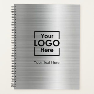 Silver Personalisiert Business Logo Text Corporate Planer