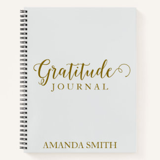 Silver Personalisiert Dankbarkeit Journal Gold Pri Notizbuch