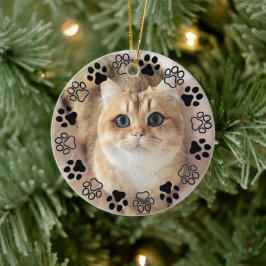 Silver Pet Custom Cat Foto Keramik Ornament