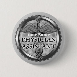 Silver Physician Assistant Button