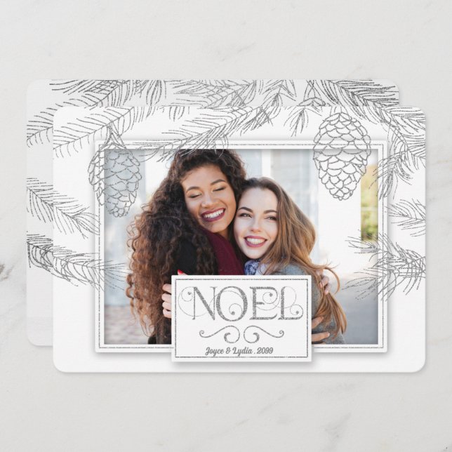 Silver Pines Weihnachten Botanisches Foto (Vorne/Hinten)