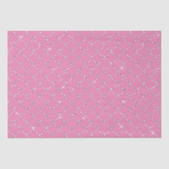 Silver Pink Mermaid Seidenpapier (Vorderseite)
