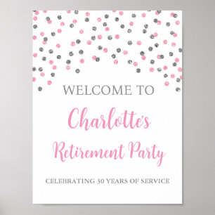 Silver Pink Rente Party 8.5x11 Poster