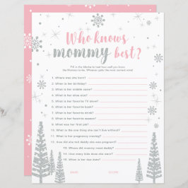 Silver & Pink Winter Wonderland Baby Showspiel