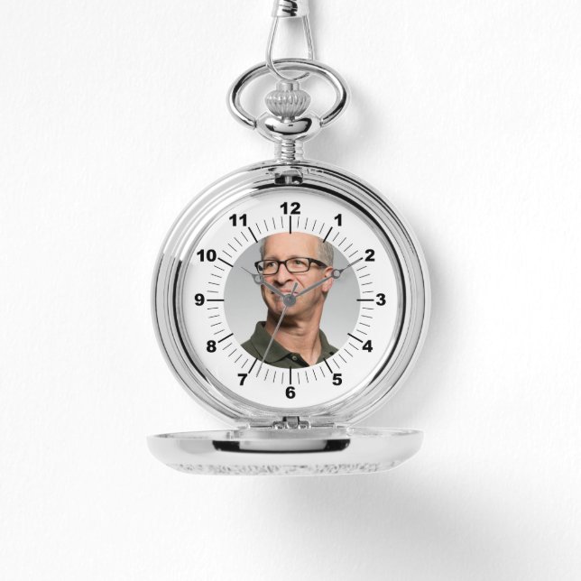 Silver Pocket Wat - Personalisiert Armbanduhr (Vorderseite)