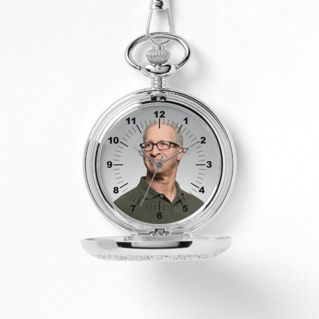 Silver Pocket Wat - Personalisiert Armbanduhr (Vorderseite)