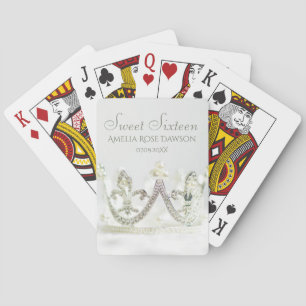 Silver Princess Crown 16 . Geburtstag Gastgeschenk Spielkarten