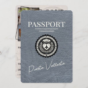 Silver Puerta Vallarta Passport Save The Date