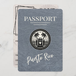 Silver Puerto Rico Passport Save The Date