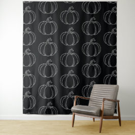 Silver Pumpkin Halloween Foto Background Wandteppich