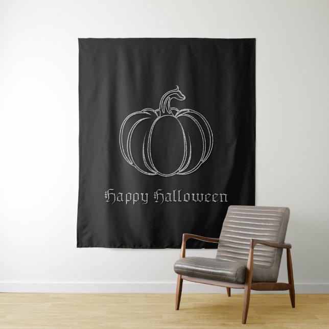 Silver Pumpkin Halloween Foto Background Wandteppich (Beispiel)