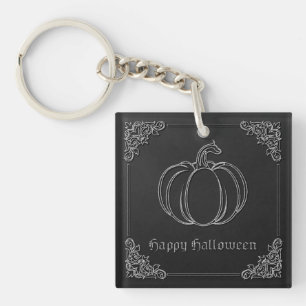 Silver Pumpkin Halloween Schlüsselanhänger