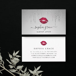 Silver Rain Makeup Artist Lips Visitenkarte