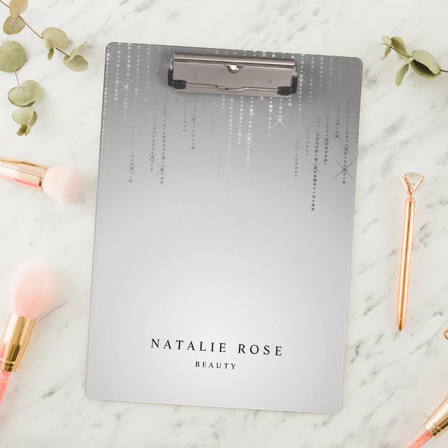 Silver Rain Personalisiert Klemmbrett (Von Creator hochgeladen)