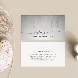 Silver Rain Signature Script Visitenkarte