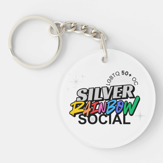 Silver Rainbow Keychain Schlüsselanhänger (Vorderseite)