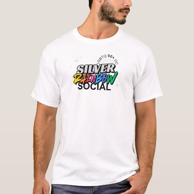 Silver Rainbow Social Logo T-Shirt (Vorderseite)