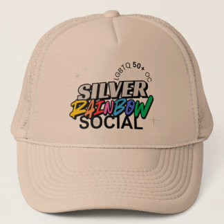 Silver Rainbow Social Trucker Hat Truckerkappe