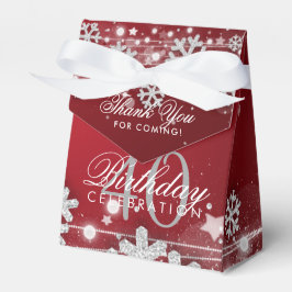 Silver Red Winter 40. Geburtstag Vielen Dank Geschenkschachtel