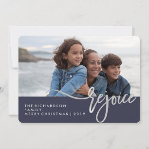 Silver Refreude   Blaue moderne Typografie mit Fot