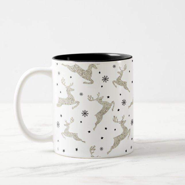 Silver Reindeers Zweifarbige Tasse (Links)