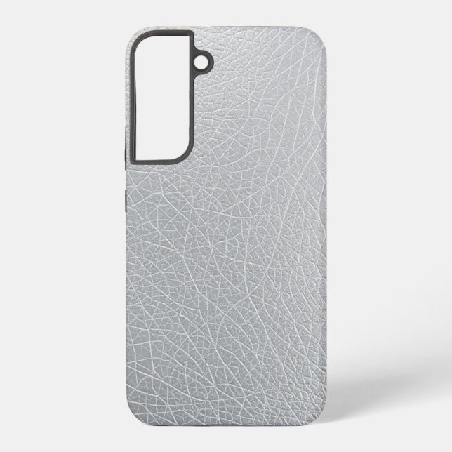 Silver Rexine Texture Digital Artwork Samsung Galaxy Hülle (Rückseite)