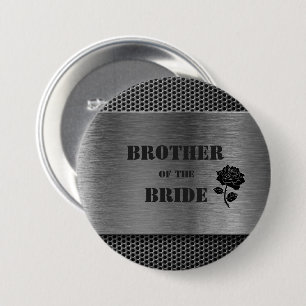 Silver Robo Metal/Brother of the Bride - Button