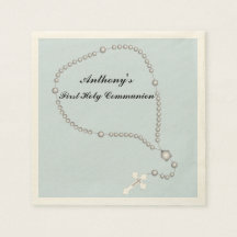 Silver Rosary Beads Kommunion Personalisiert Napki