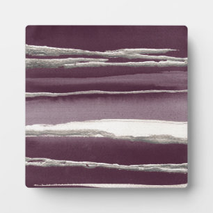 Silver Rose Lila Abstrakte Druckausgabe Fotoplatte