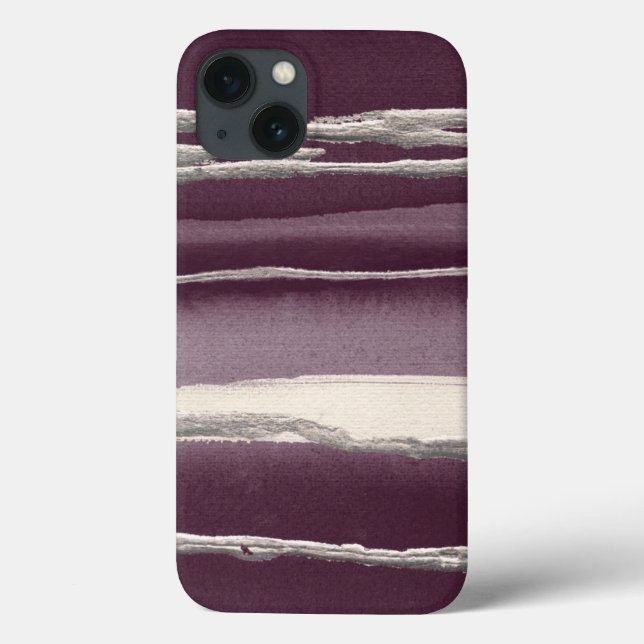 Silver Rose Purple Abstract Print Case-Mate iPhone Hülle (Rückseite)
