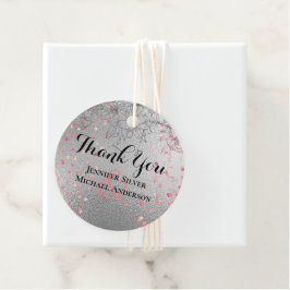 Silver Rosegold WEDDING Metallic Glitzer BUDGET Geschenkanhänger