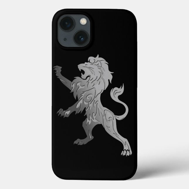 Silver Royal Lion Case-Mate iPhone Hülle (Rückseite)
