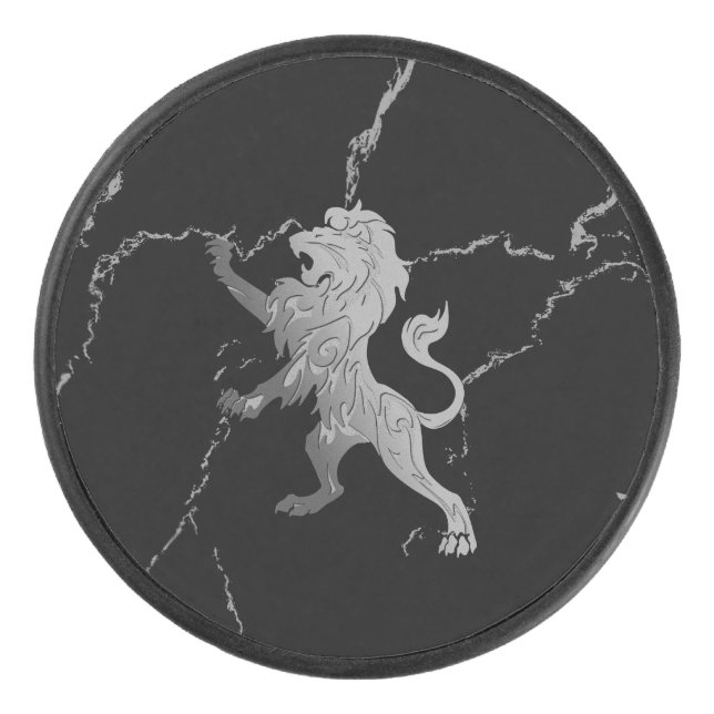 Silver Royal Lion Eishockey Puck (Vorderseite)