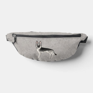 Silver Sable German Shepherd Niedlich Cartoon Dog Bauchtasche