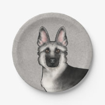 Silver Sable German Shepherd Niedlich Dog Head
