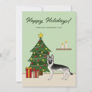Silver Sable German Shepherd Weihnachten
