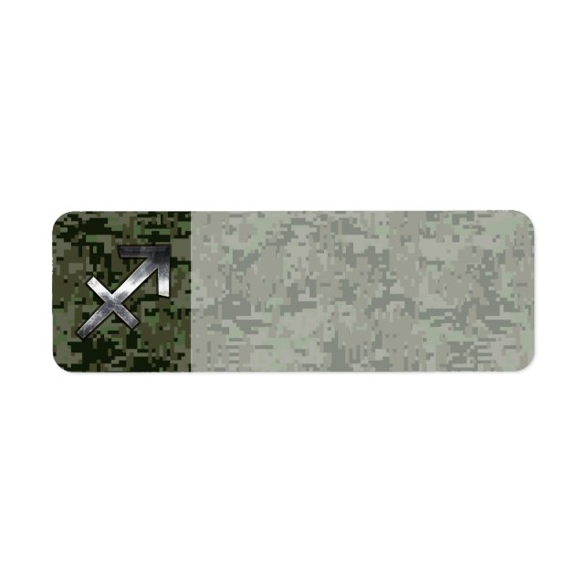 Silver Sagittarius Zodiac Woodland Digital Camo (Vorne)