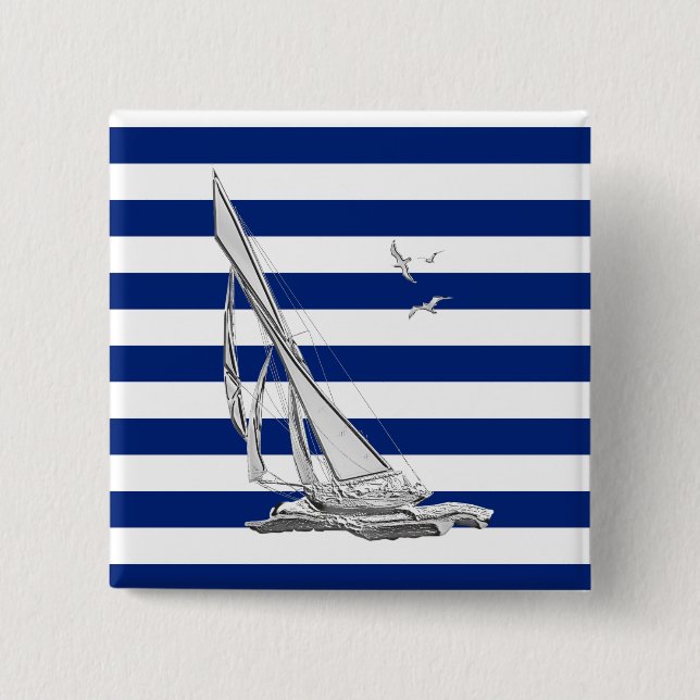 Silver Sailing auf Wasserwegen Button (Vorderseite)
