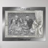 Silver Satin Bow Frame erstellen Sie Ihr eigenes F