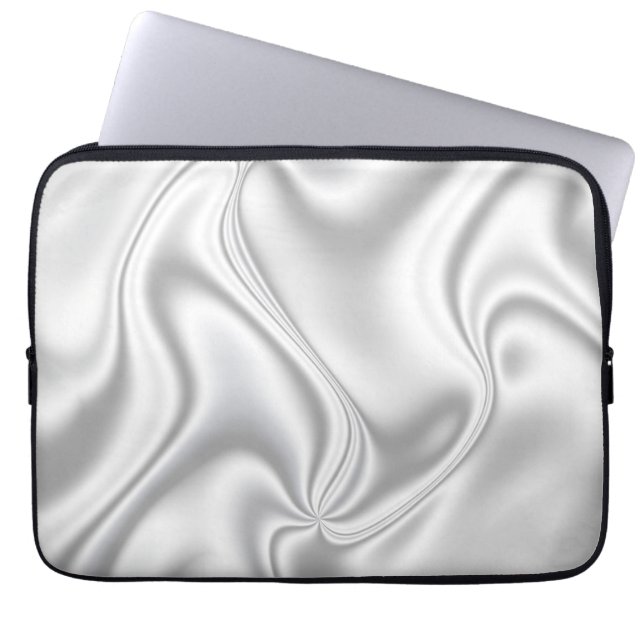 Silver Satin Laptopschutzhülle (Vorderseite)